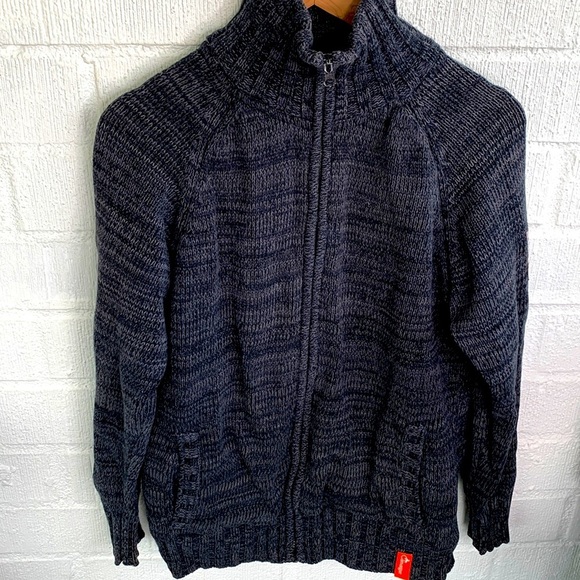 Le Sweater Camargue Alpen Wintersport Team Skiing Knit Zip Up Thick Sweater sz M - Picture 1 of 8